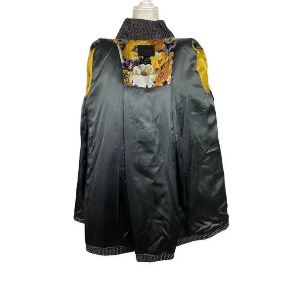 J. Crew Collection Stormy Tweed Lille Silk Overcoat Jacket Gunmetal Gray Size 10 - Picture 13 of 15